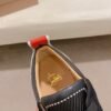 CLB Trainers with Studded Toe Detail and Red Heel Accent - Black