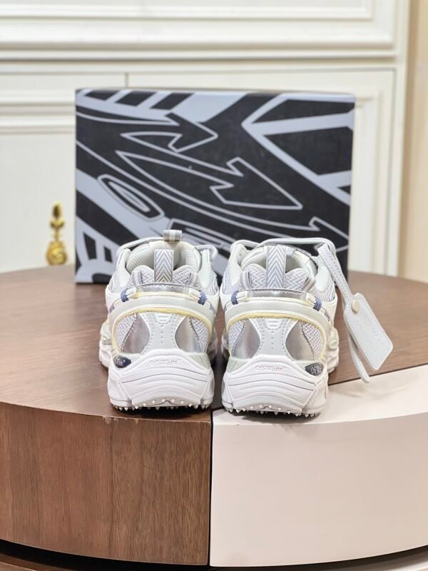 OFFW Mesh Trainers with Graphic Panel Details - White