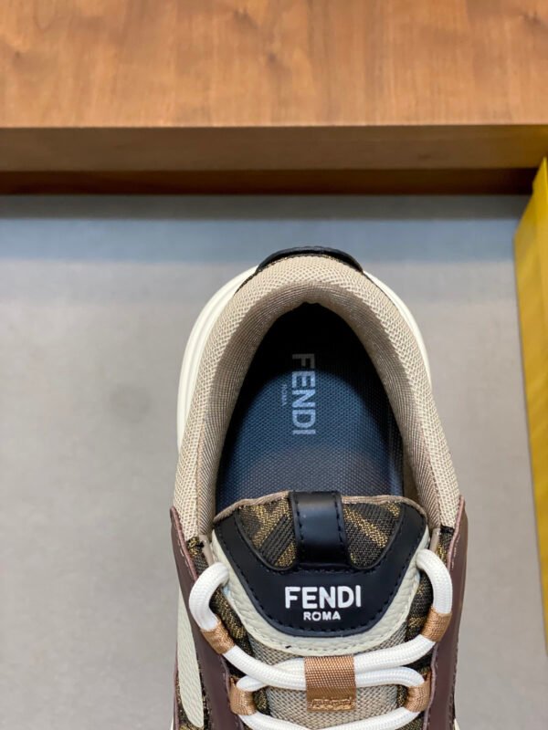 FND Low-Top Trainers with Taupe Details - Brown