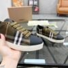 BRBY Trainers with Check Panels - Black/Brown