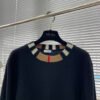 BRBY Striped Ribbed Crew Neck Knit Jumper - Black