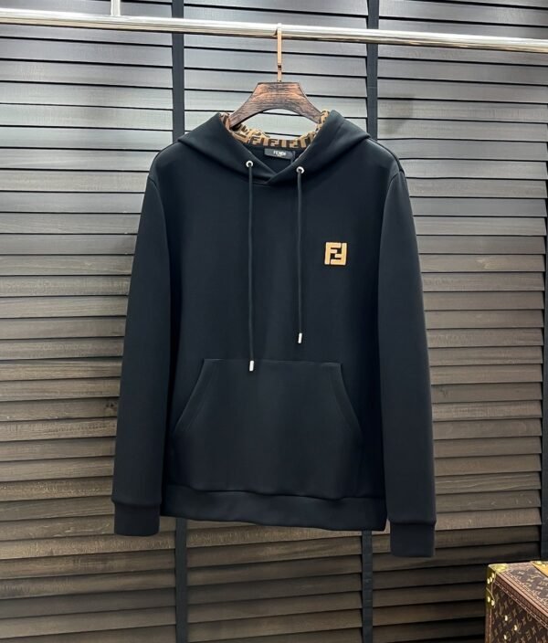 FND Pullover Hoodie with Chest Emblem Detail