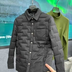 BRBY Snap-Button Jacket with Chest Pocket - Black