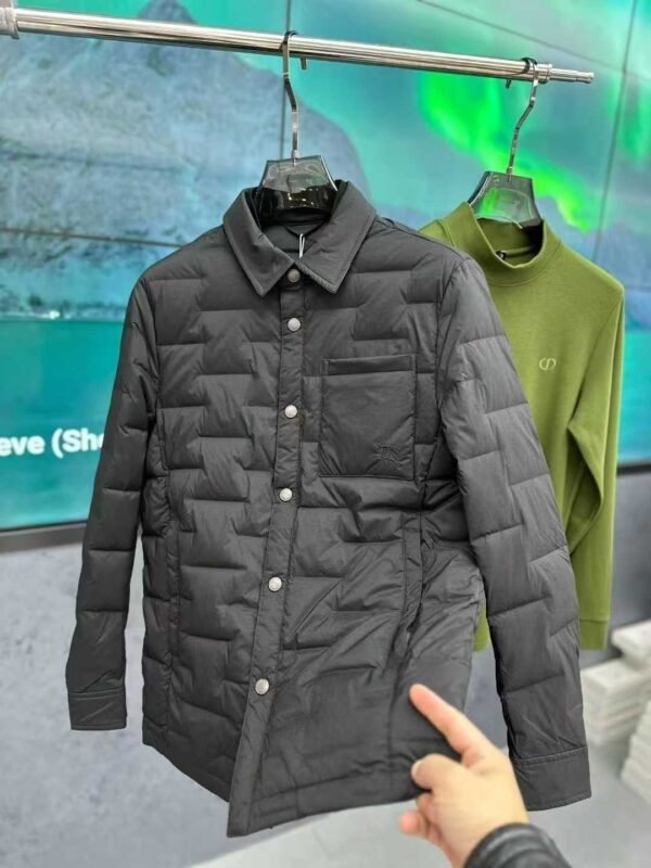 BRBY Snap-Button Jacket with Chest Pocket - Black