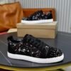 CLB Low-Top Trainers with Paint Splatter Details - Black