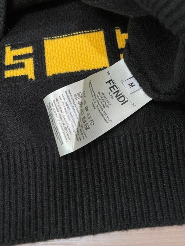 FND Crew Neck Jumper with Graphic Eye Motif - Black