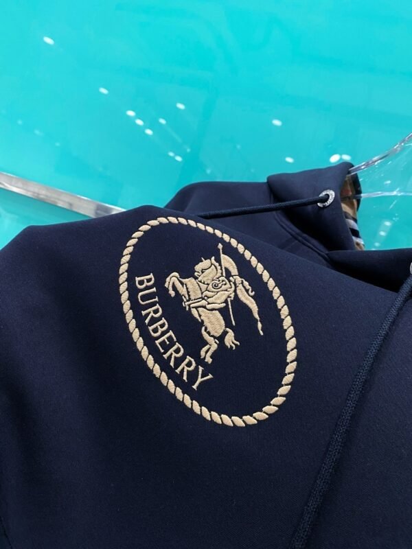 f8d20f82 BRBY Check Elbow-Patch Hooded Jumper - Black