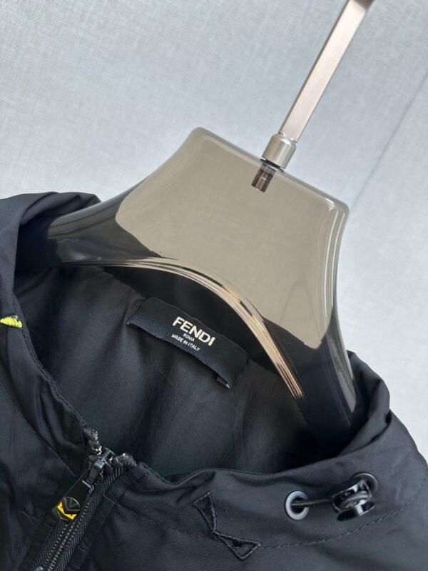 FND All-Over Eye Motif Hooded Jacket - Black