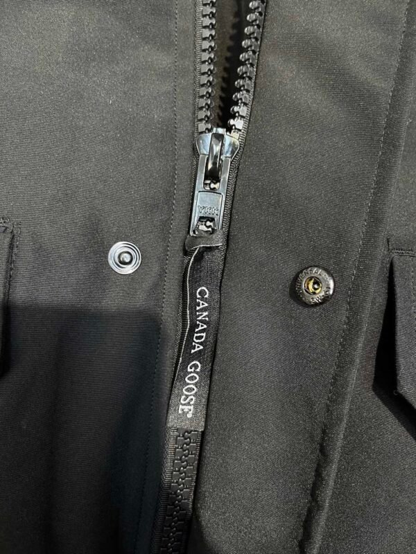 CG Fur-Trim Hooded Jacket with Utility Pockets - Black