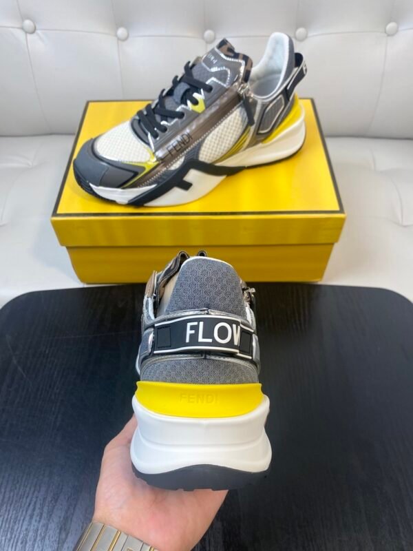 fc9c40ea FND Chunky Trainers with Contrast Panels - Grey/Yellow