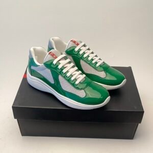 PRDA Trainers with Mesh and Contrast Smooth Overlays - Green
