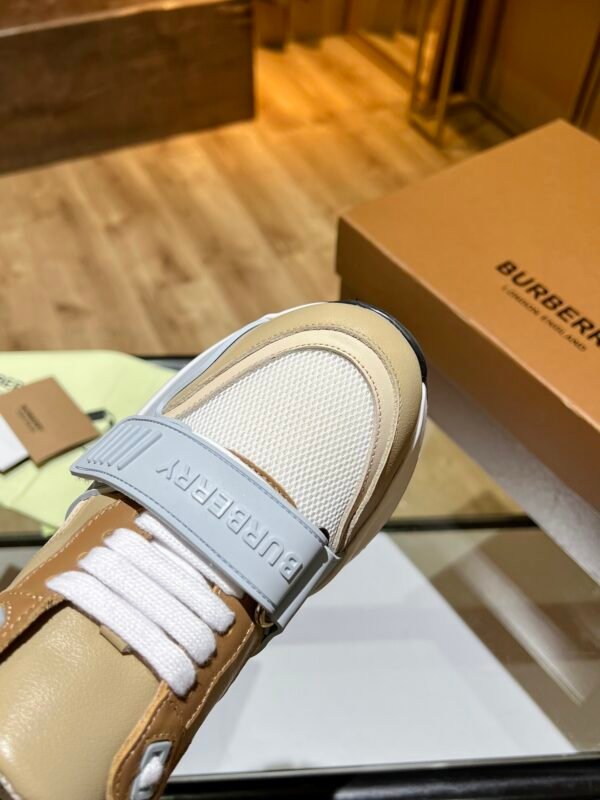 BRBY Trainers with Check Panels - Beige