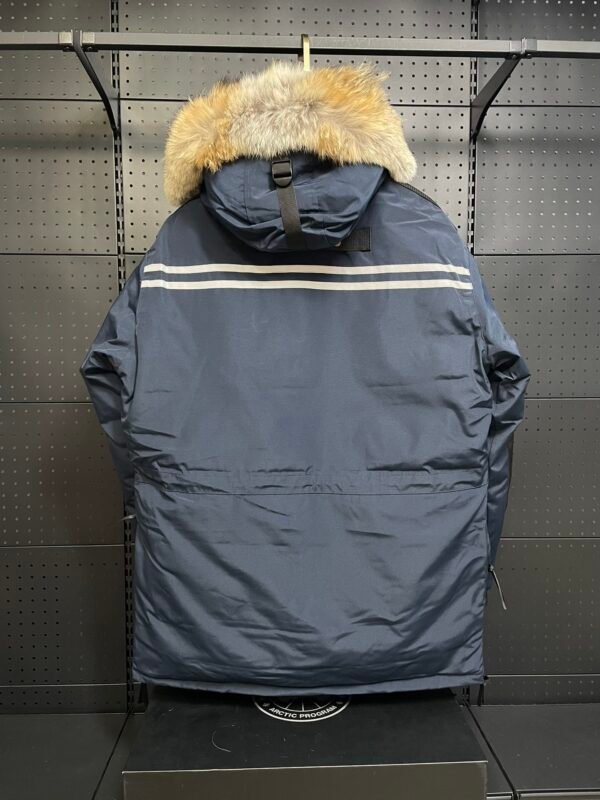CG Utility Parka Coat with Fur-Trim Hood - Navy Blue