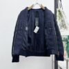 CD Quilted Jacket with Zip Pockets - Navy Blue