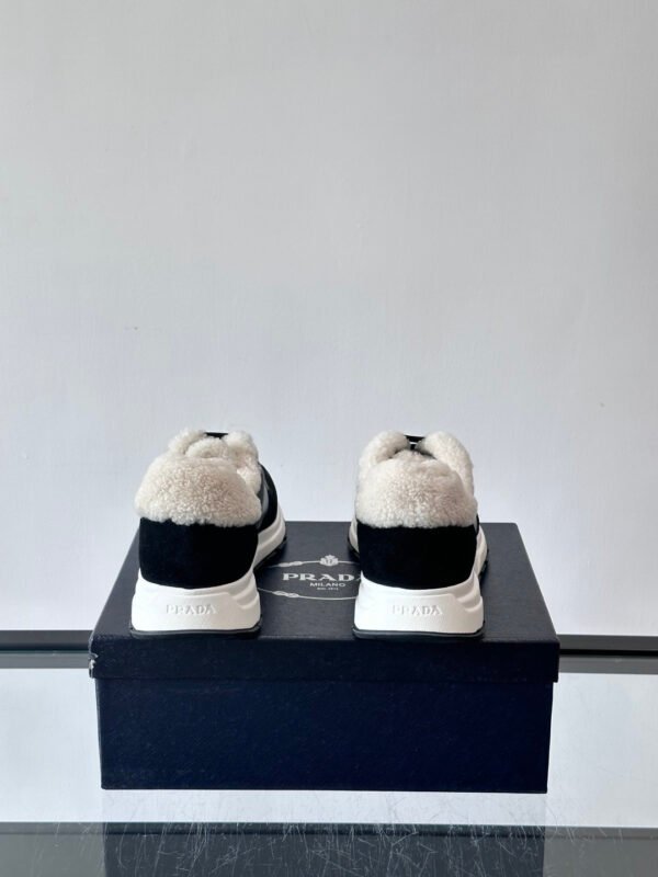 fed93683 PRDA Low-Top Trainers with Plush Lined Collar - Black