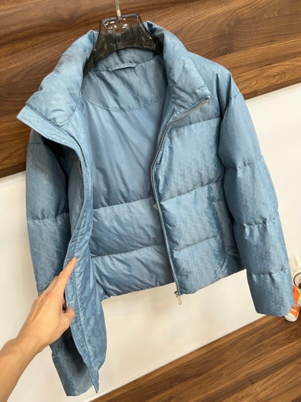 CD Quilted Puffer Jacket- Blue